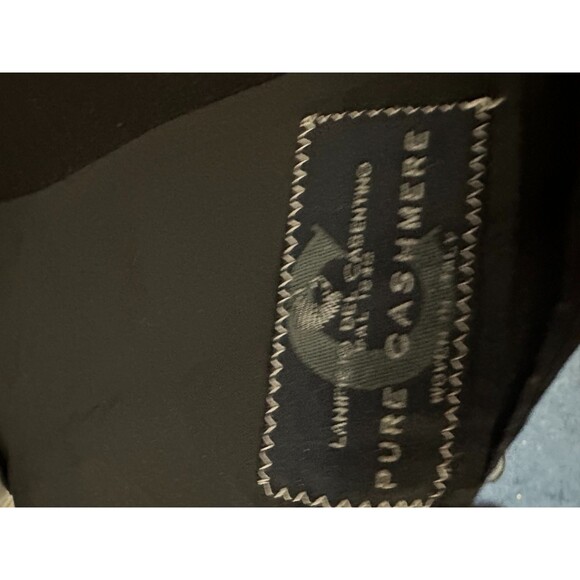 LANIFICIO Toscanini Collezione Oro Pure Cashmere Blazer Black Jacket Size 50 - Picture 5 of 6
